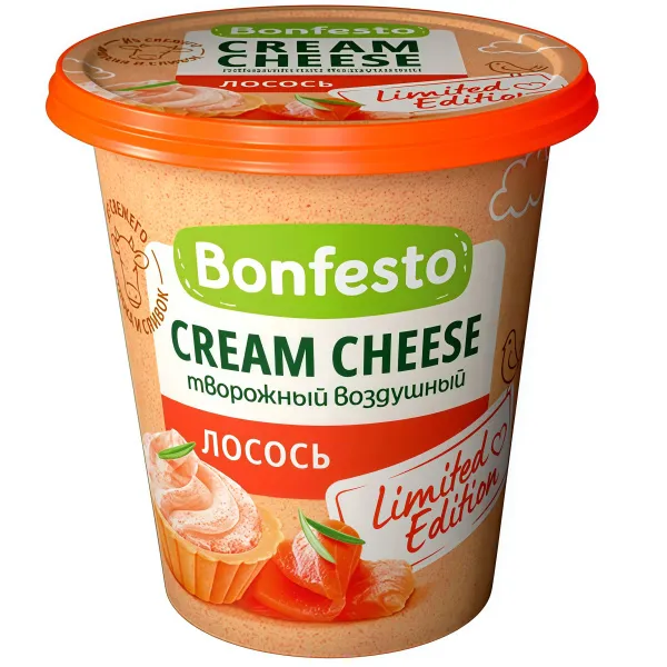 Сыр мягкий Кремчиз воздушный Лосось Bonfesto