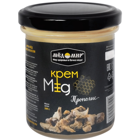 Крем-мёд натуральный с прополисом Мед России
