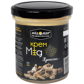 Крем-мёд натуральный с прополисом Мед России