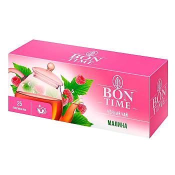 Чай черный Bontime Малина 25 пакетиков