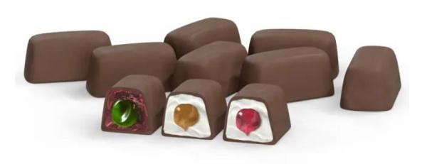 Конфеты шоколадные с желейной начинкой Коробка