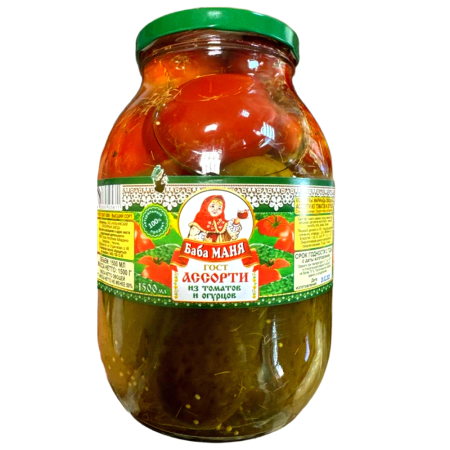 Ассорти Баба Маня из томатов и огурцов