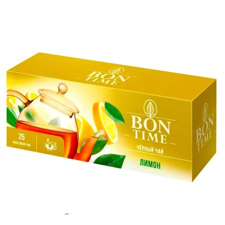 Чай черный Bontime Лимон 25 пакетиков 