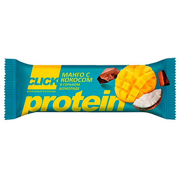 Батончик фруктовый с протеином Манго с кокосом Click
