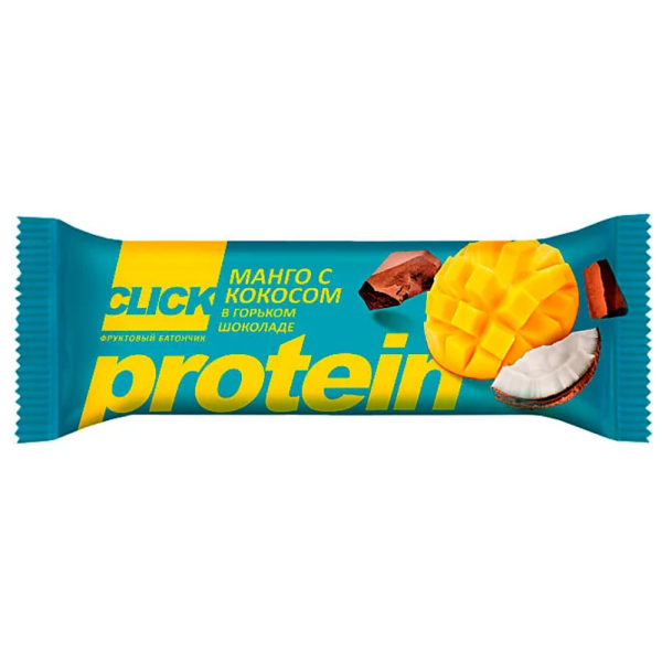 Батончик фруктовый с протеином Манго с кокосом Click