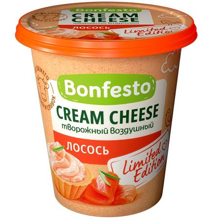 Сыр мягкий Кремчиз воздушный Лосось Bonfesto